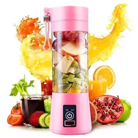 GRIDLAB® Electric Juicer Portable USB Rechargeable Handheld Smoothie Blender Fruit Food Grade Shaker Juicer (Juicer Mixer Grinder)