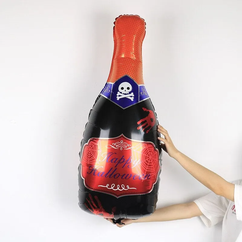 Halloween Champagne Bottle/Glass Balloons-BOGO FREE!