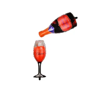 Halloween Champagne Bottle/Glass Balloons-BOGO FREE!