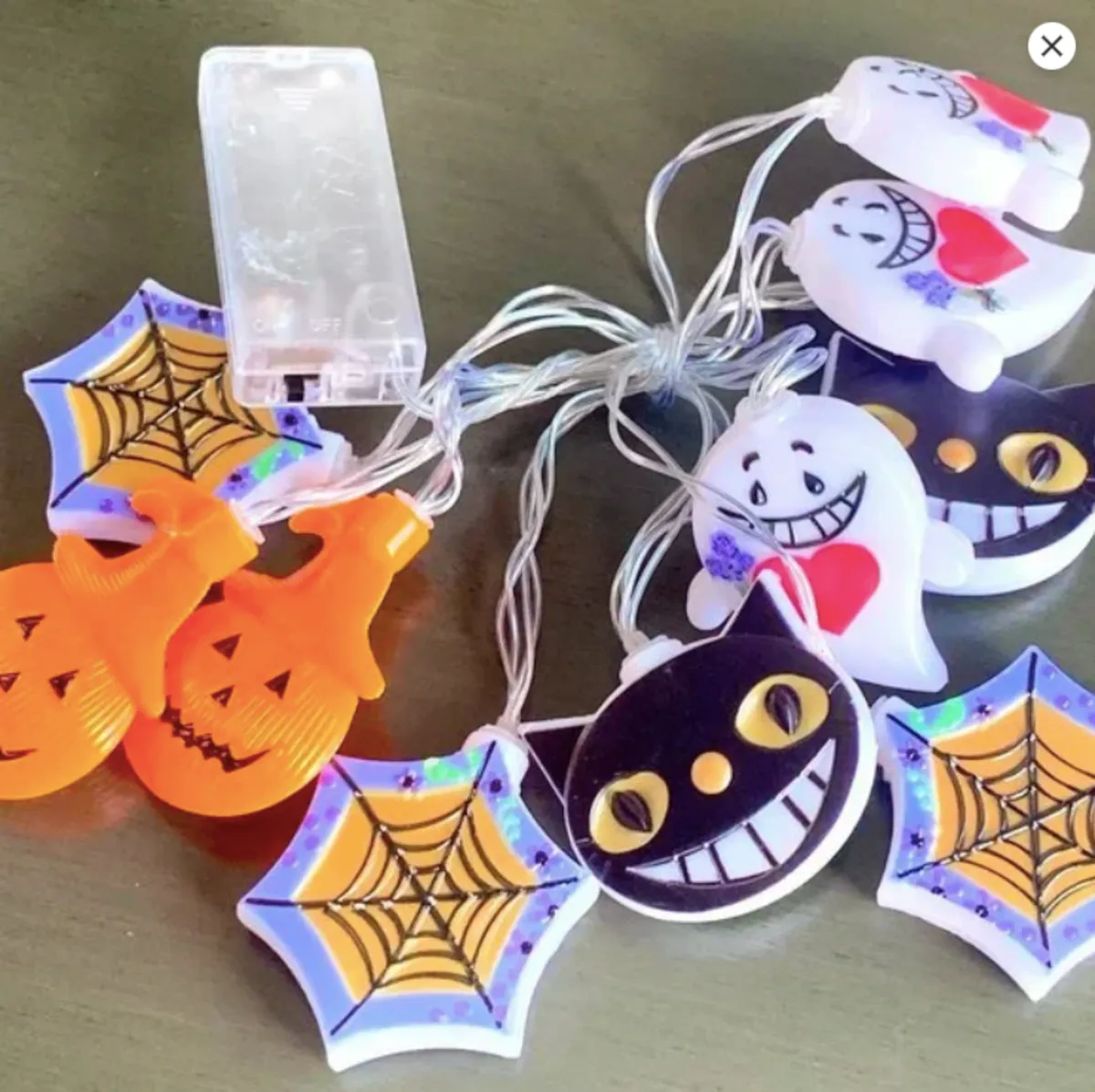 Halloween LED String Lights Pumpkin, Ghost, Eyeball, Cat, Skull, and Spider LED Decorations for Indoor & Outdoor Halloween Decor (Halloween Four)