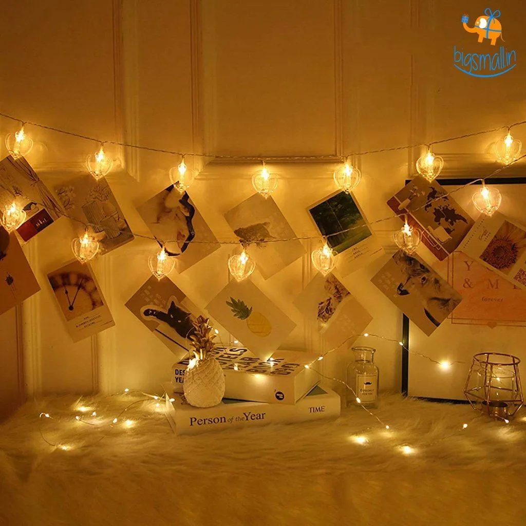 Heart Clip LED String Lights