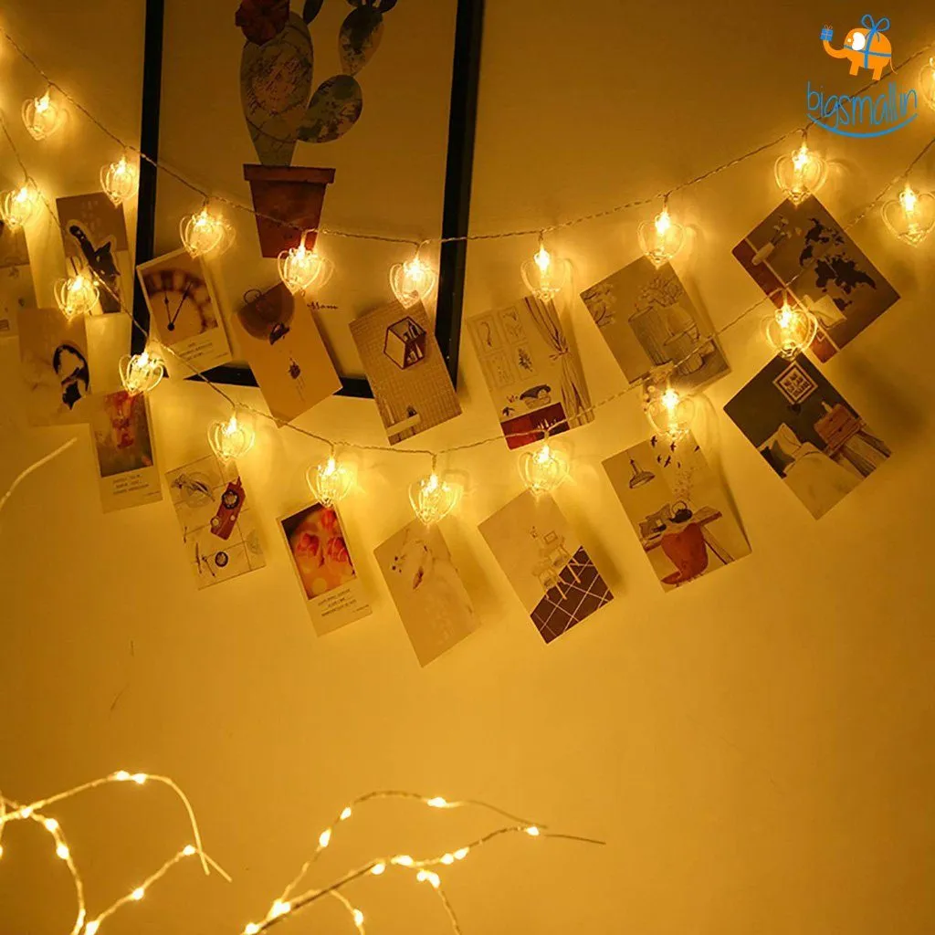 Heart Clip LED String Lights