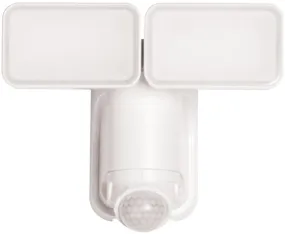 Heath Zenith HZ-7164-WH Motion Activated Security Light, 2-Lamp, LED Lamp, 1000 Lumens, Plastic Fixture :EA: QUANTITY: 1