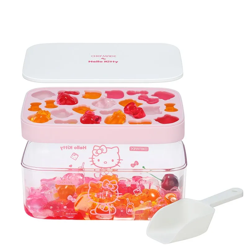 Hello Kitty Ice Cube Tray With Lid and Storage Tub