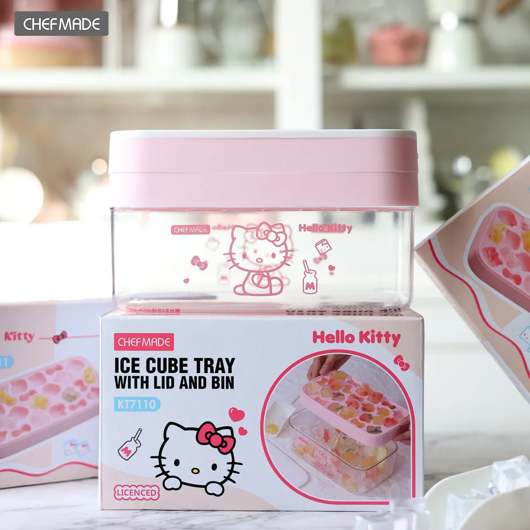 Hello Kitty Ice Cube Tray With Lid and Storage Tub