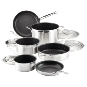 Hestan ProBond Professional Clad Stainless Steel TITUM® Nonstick Ultimate Cookware Set, 10-Piece