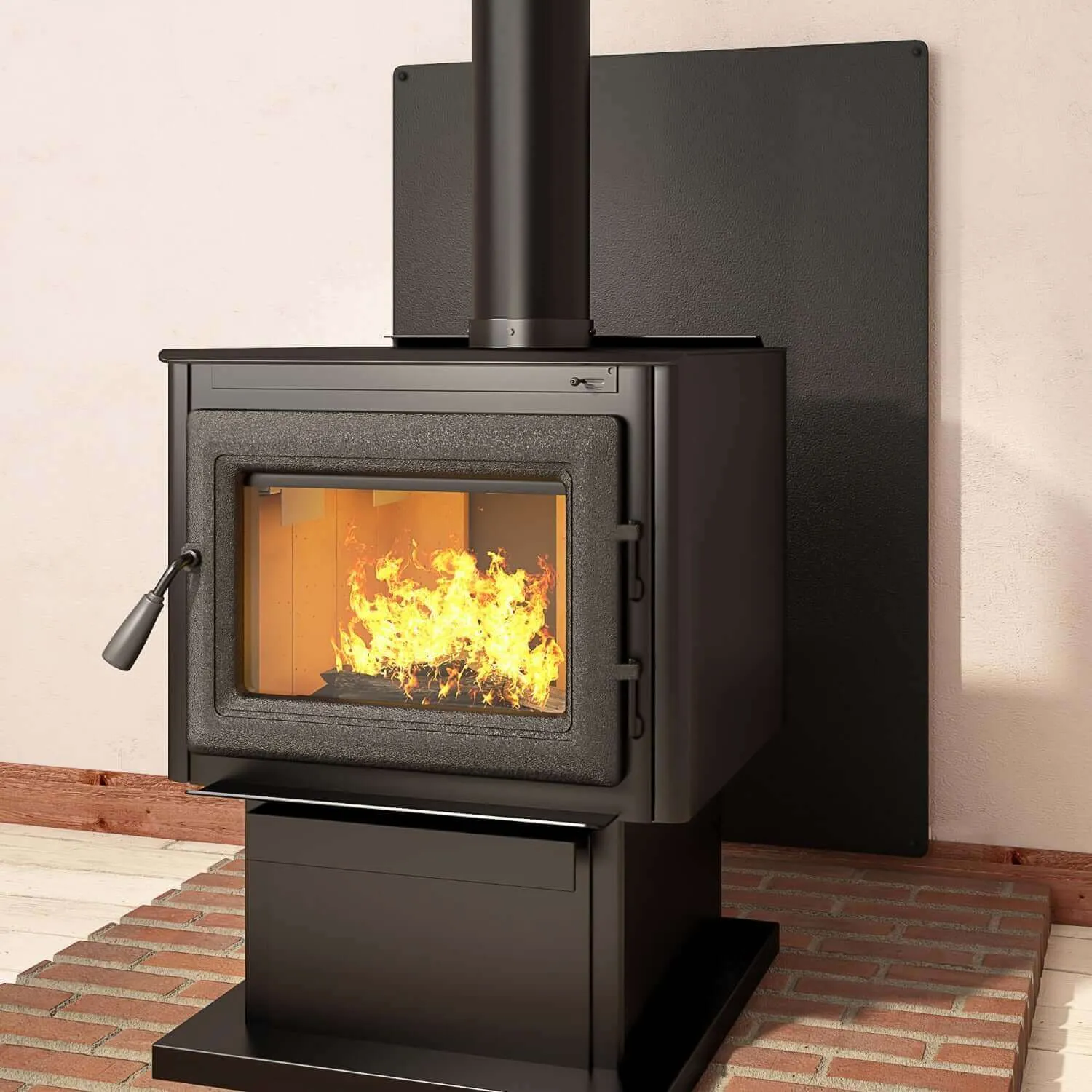 Imperial 36" x 48" Pebble Stove Board - Black