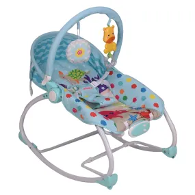 INFANTSO Baby Rocker Portable with Free Mosquito Net & Calming Vibrations & Musical Toy (03-Blue)