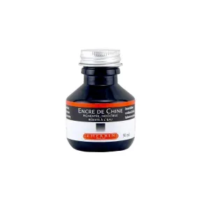 J Herbin Ink Bottle (50ml) - India Ink (Encre De Chine): China Ink