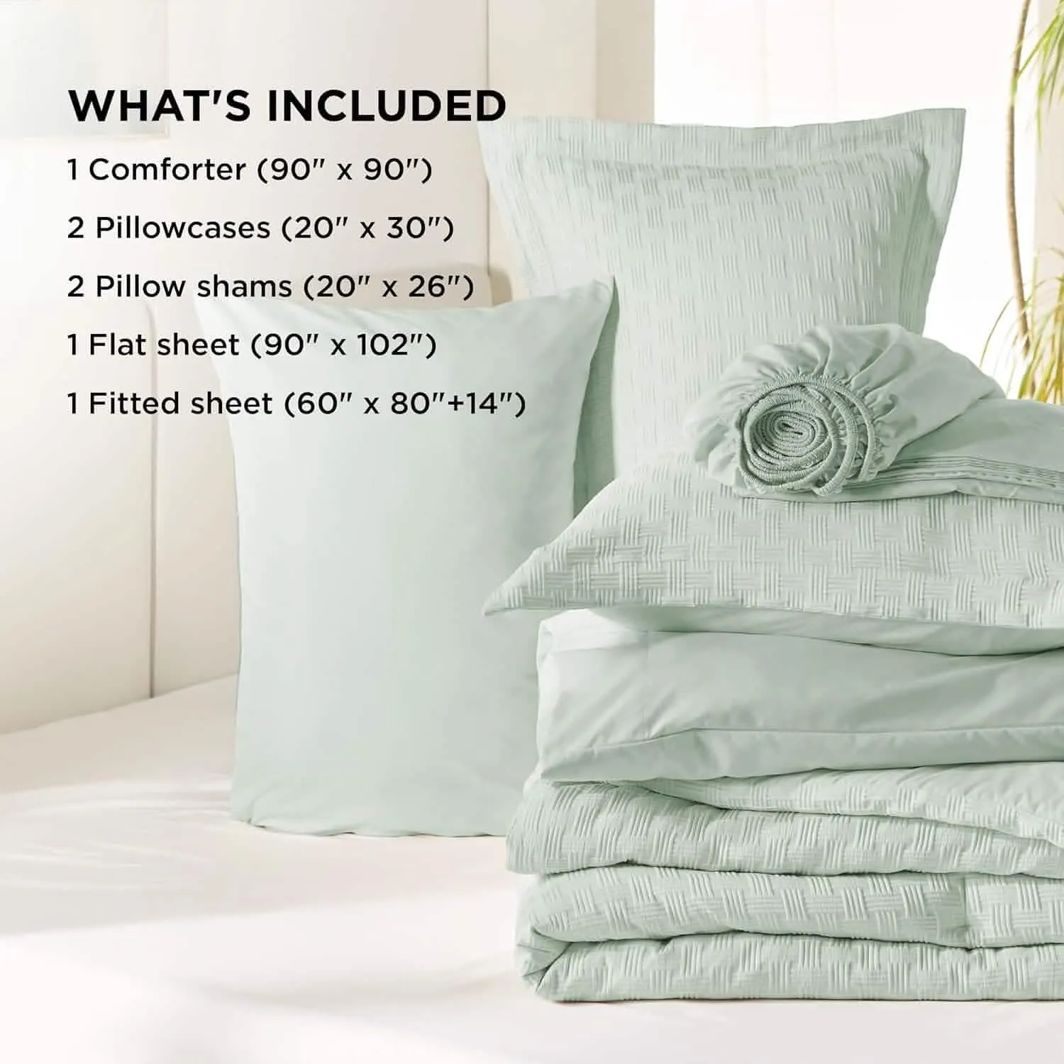 Jacquard Basket Weave Comforter Set