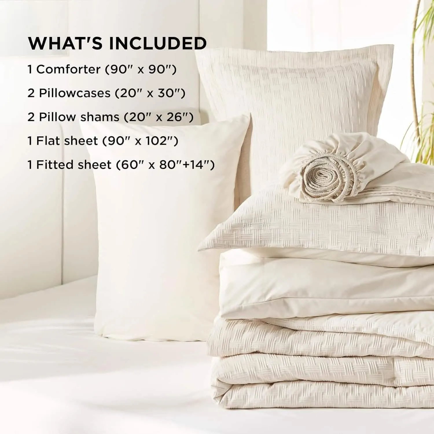 Jacquard Basket Weave Comforter Set