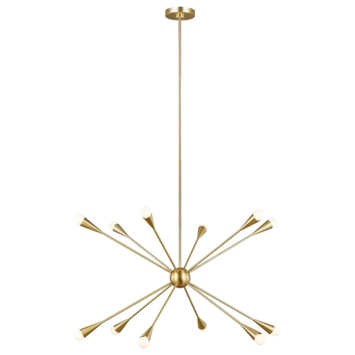 Jax 38 in. 12 Lights Chandelier Brushed Brass Finish