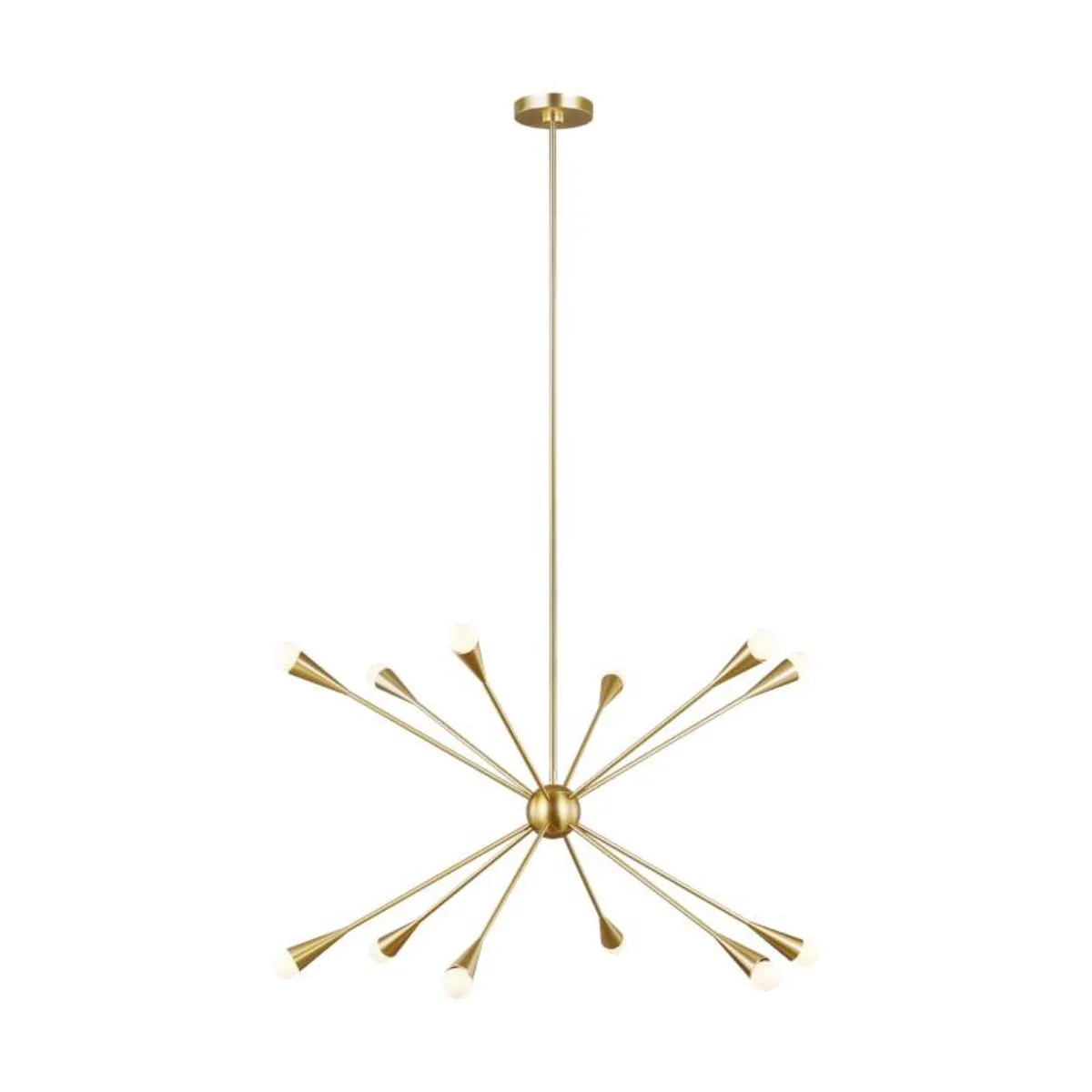 Jax 38 in. 12 Lights Chandelier Brushed Brass Finish