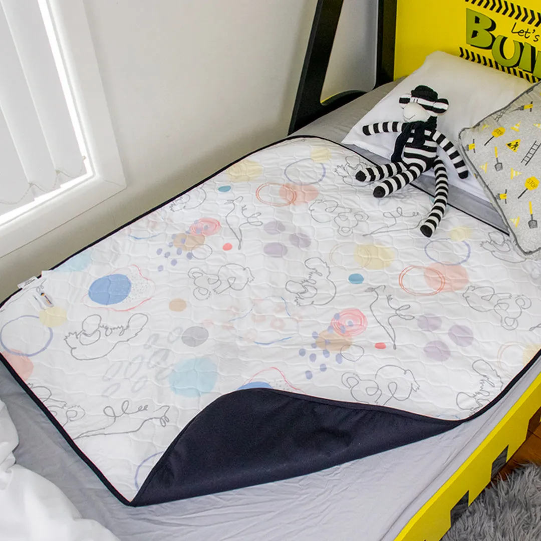 Joey Kids Printed Waterproof & Absorbent Bed Pad (no wings)