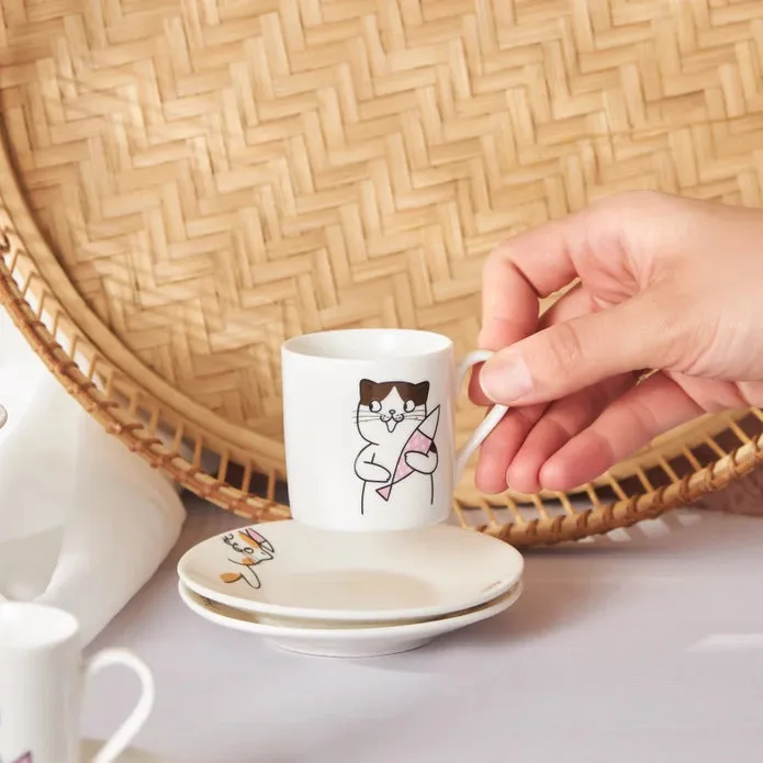 Karaca Cat Set of 6 Coffee Cups 80 ml 153.03.06.8115