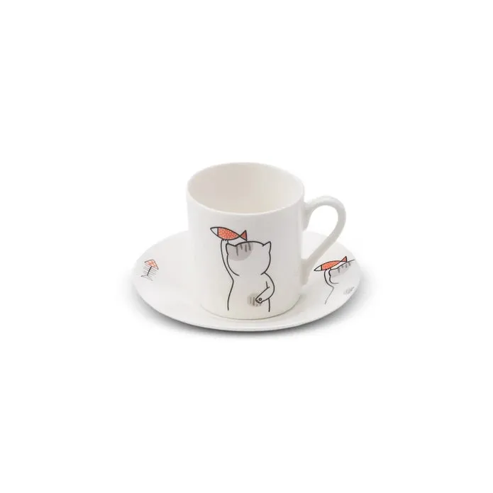 Karaca Cat Set of 6 Coffee Cups 80 ml 153.03.06.8115