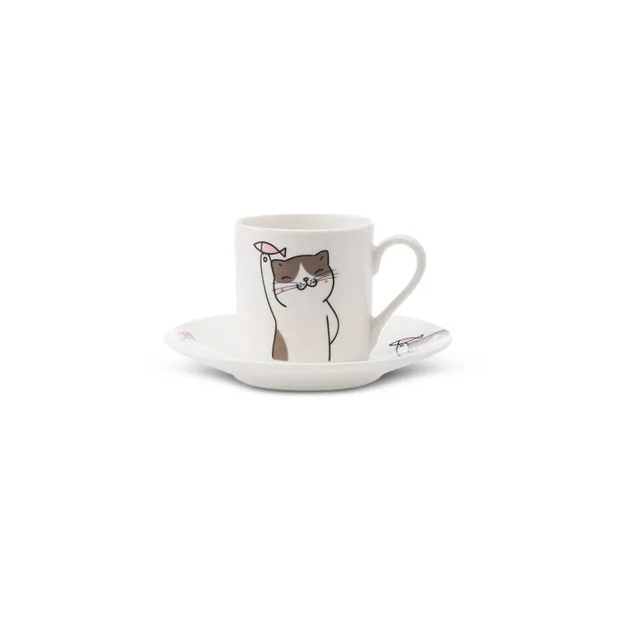 Karaca Cat Set of 6 Coffee Cups 80 ml 153.03.06.8115