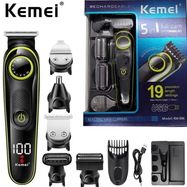 Kemei Electric Hair Clipper Beauty kit for Men Electric shaver beard trimme men&#39;s Razor multifunctional hair cutting machine