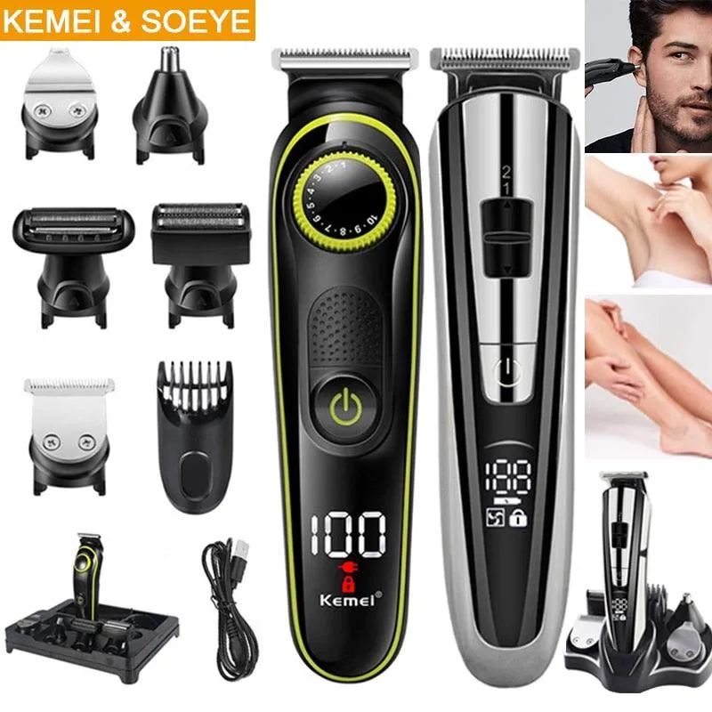 Kemei Electric Hair Clipper Beauty kit for Men Electric shaver beard trimme men&#39;s Razor multifunctional hair cutting machine