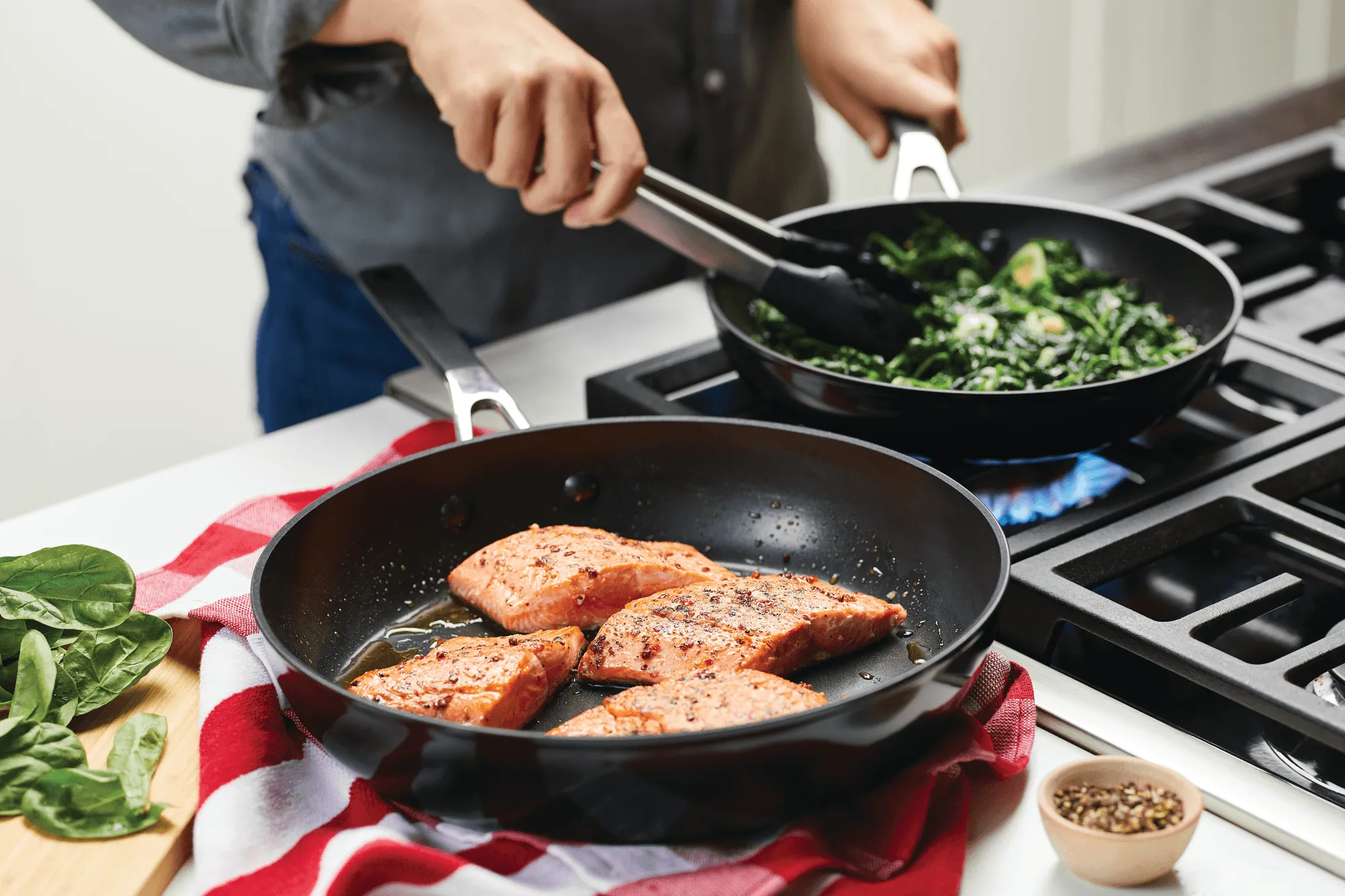 KitchenAid Hard Anodized Nonstick Frying Pan Set, 2-Piece, Onyx Black