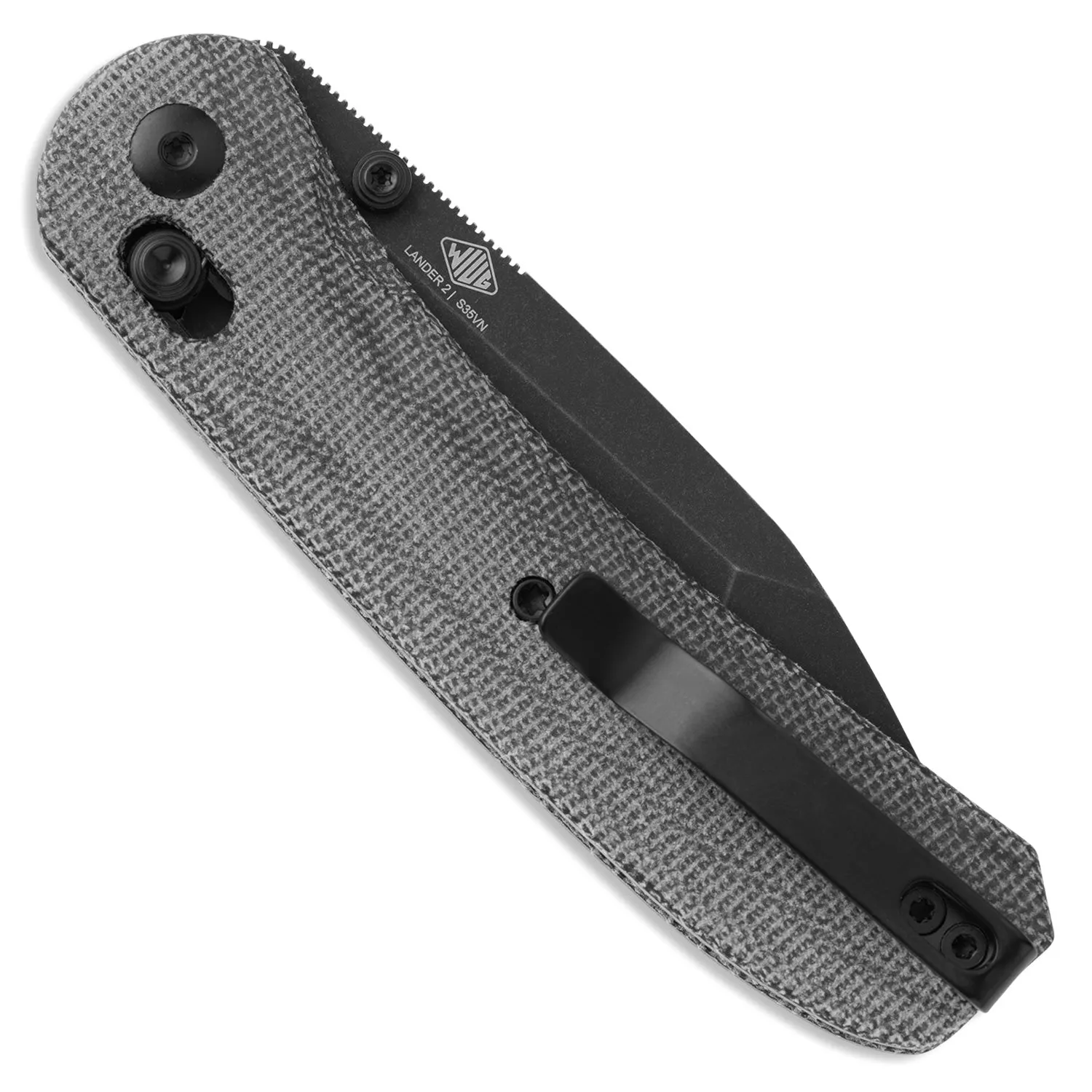 Lander 2 Pocket Knife - Charcoal Micarta Tanto - S35VN