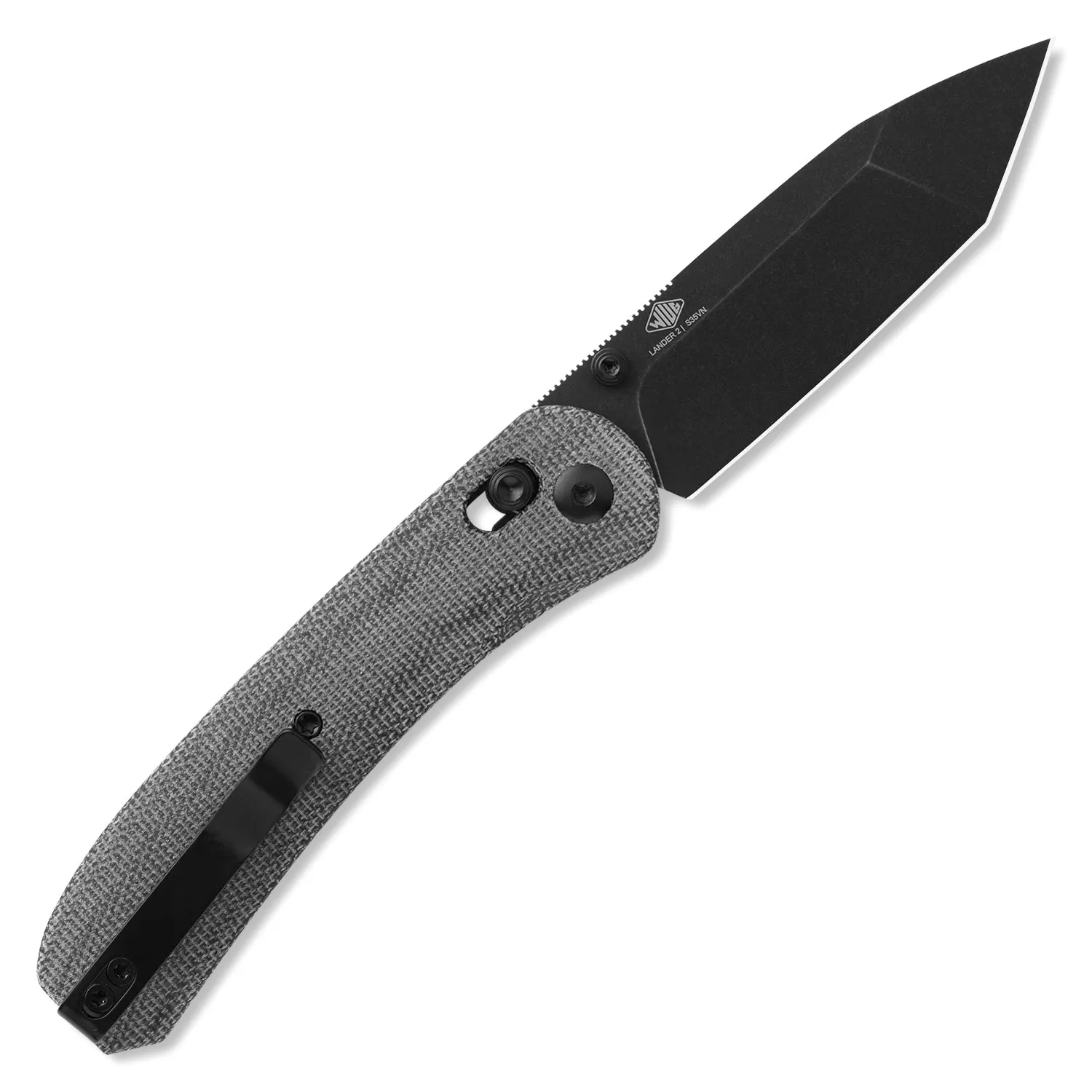 Lander 2 Pocket Knife - Charcoal Micarta Tanto - S35VN