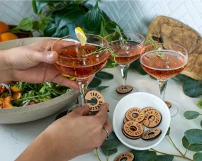 Leather Wine Charms