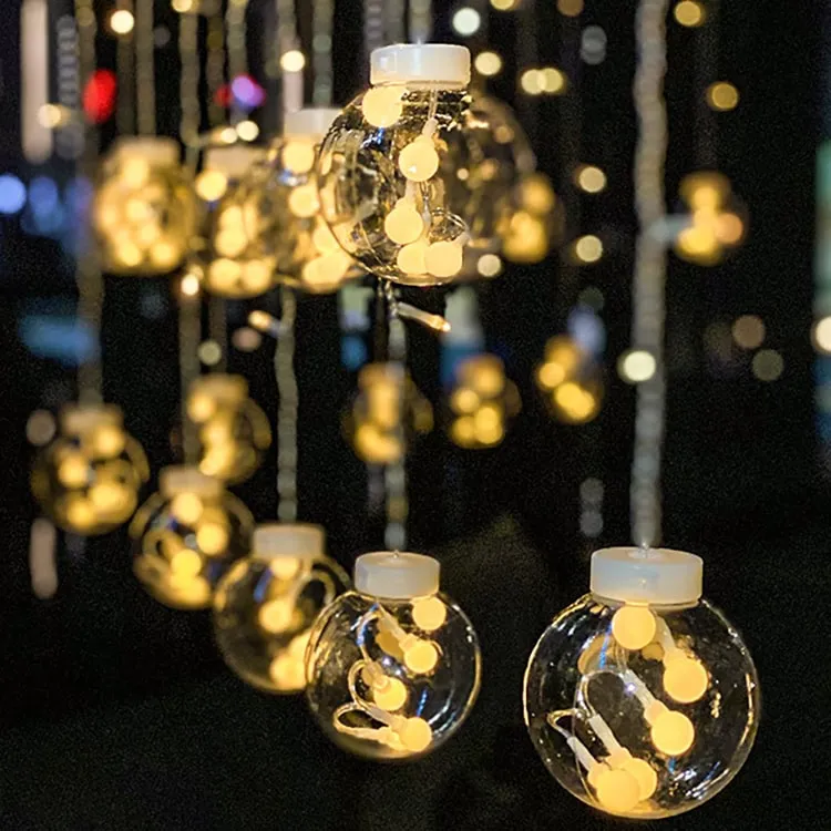 LED 3.5m Wishing Ball Curtain | Outdoor Solar String Lights