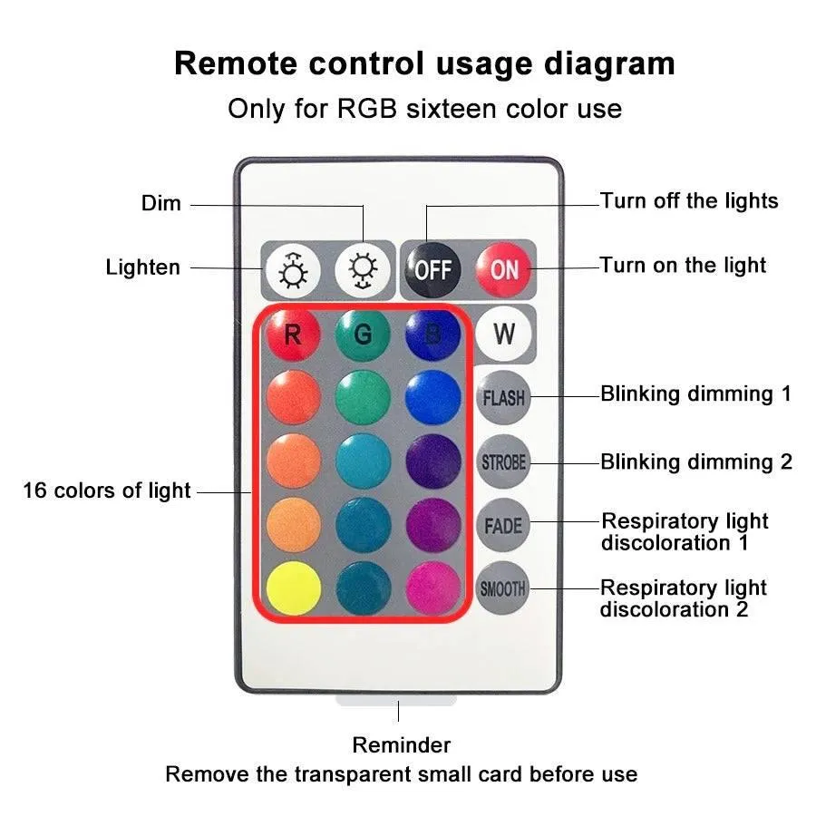 LED Water Ripple Ambient Night Light USB Rotating Projection Crystal 16 Color