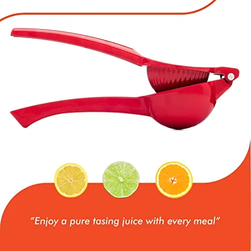 Lemon Squeezer Citrus Juicer Commercial Grade Aluminium Ergonomic Hand Red