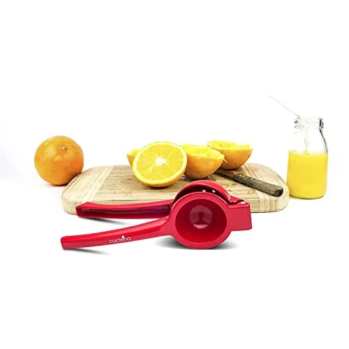 Lemon Squeezer Citrus Juicer Commercial Grade Aluminium Ergonomic Hand Red