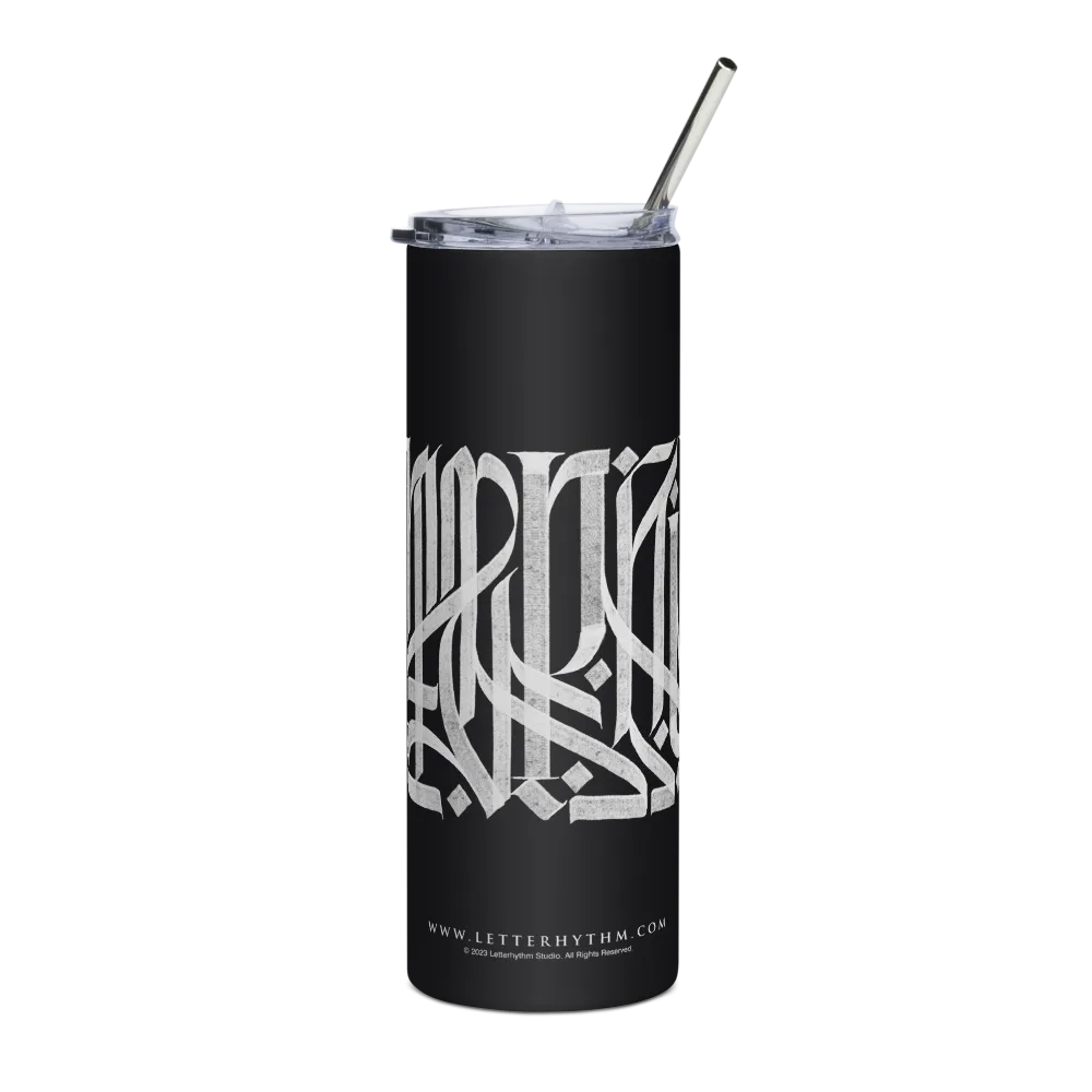 Letterhythm® Inscription Stainless Steel Tumbler Black