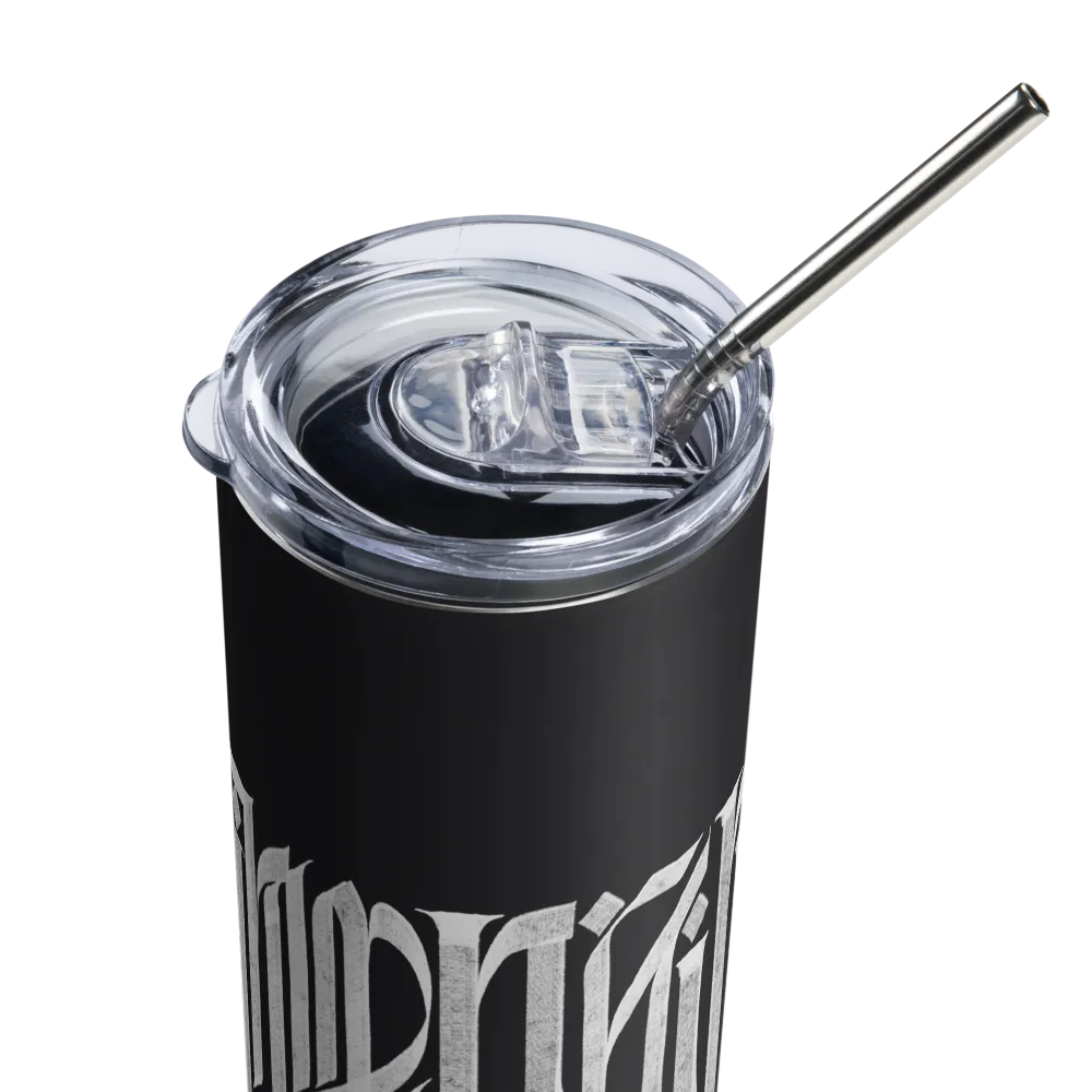 Letterhythm® Inscription Stainless Steel Tumbler Black