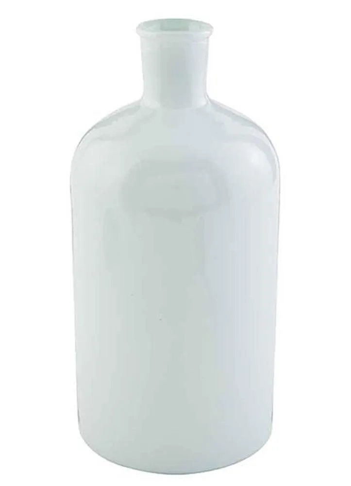 Md White Bottleneck Vase by Mud Pie