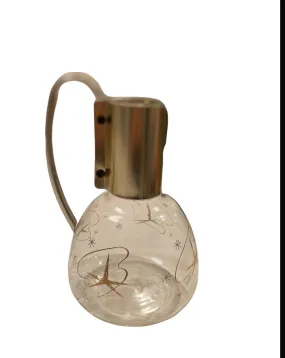 Mid Century Modern Glass and Metal Carafe