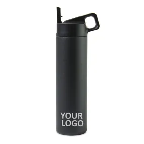 MiiR Insulated Customized 20 Oz Straw Lid Bottles, Black Powder