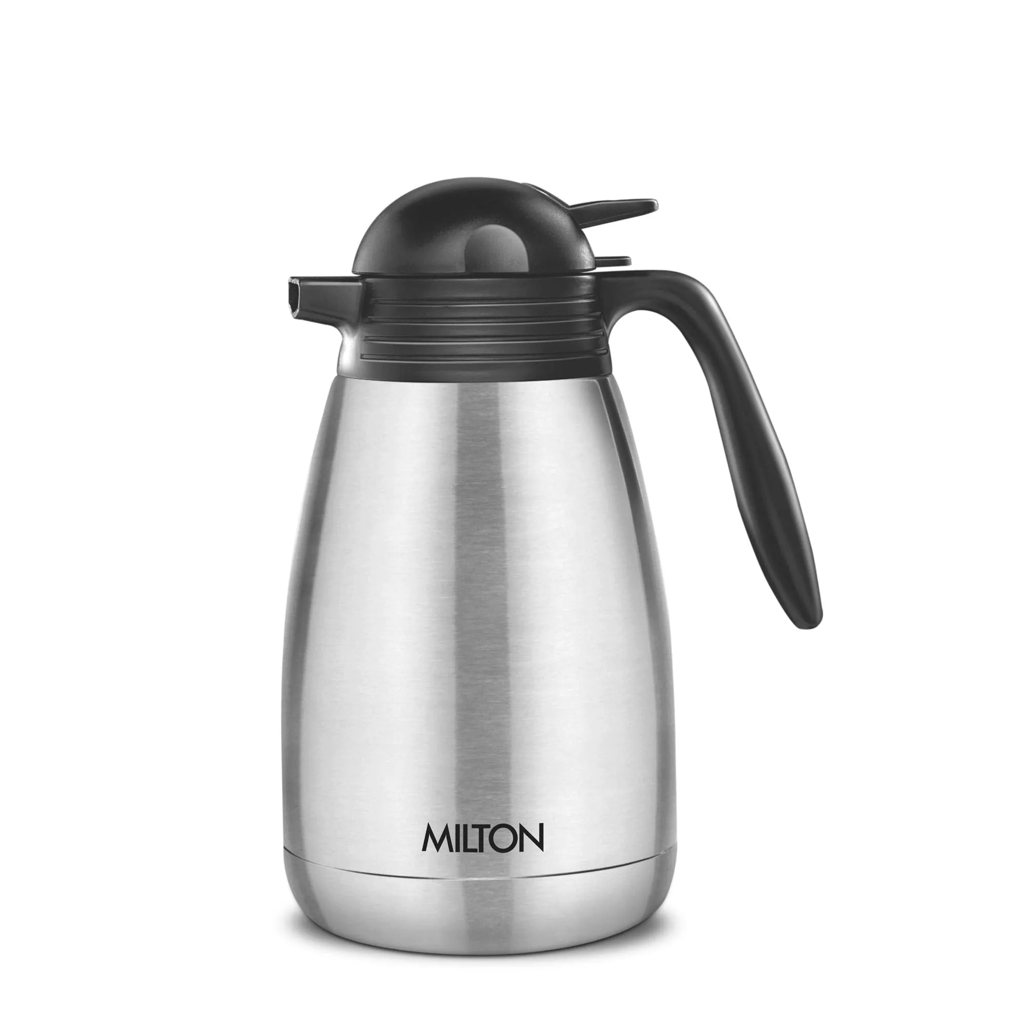 MILTON Thermosteel Carafe 1500 ml - Steel Plain & Milton Thermosteel Carafe for 24 Hours Hot or Cold, 2000 ml (Silver)