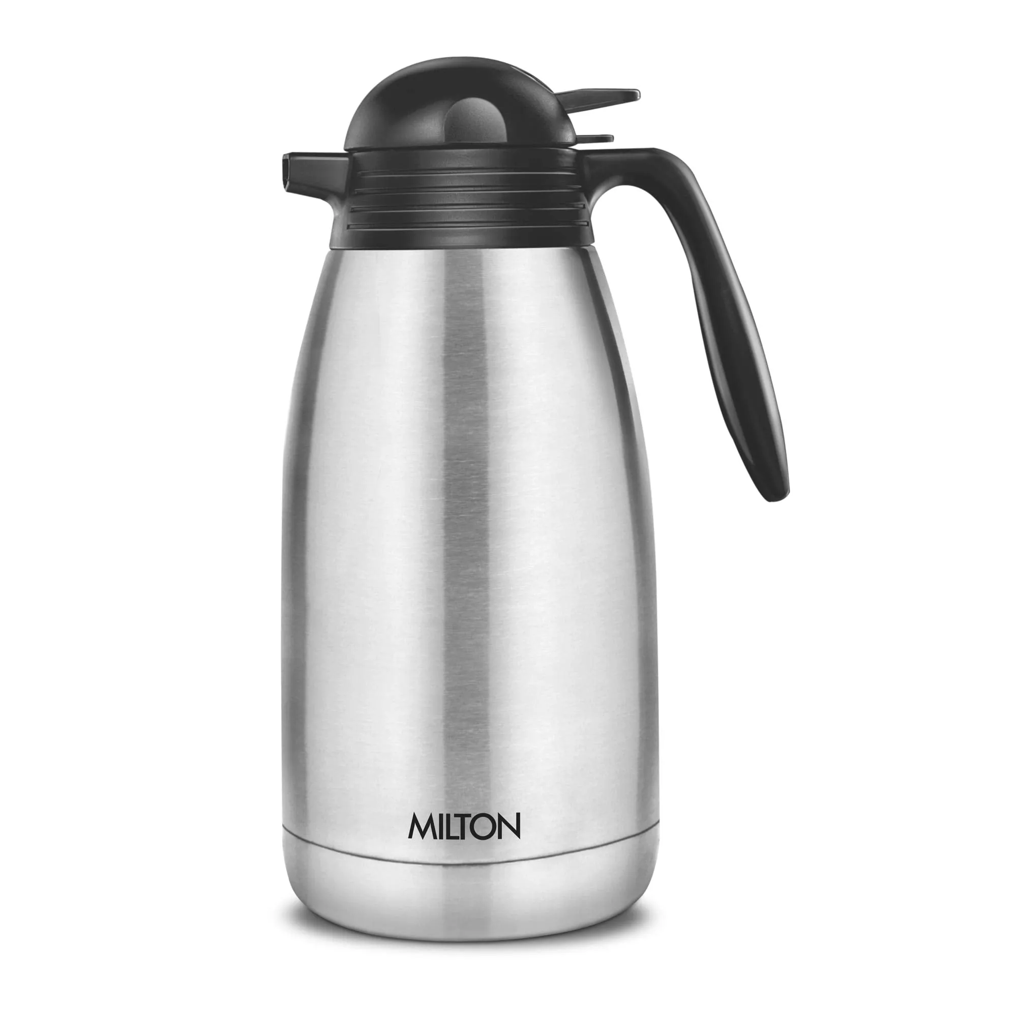 MILTON Thermosteel Carafe 1500 ml - Steel Plain & Milton Thermosteel Carafe for 24 Hours Hot or Cold, 2000 ml (Silver)