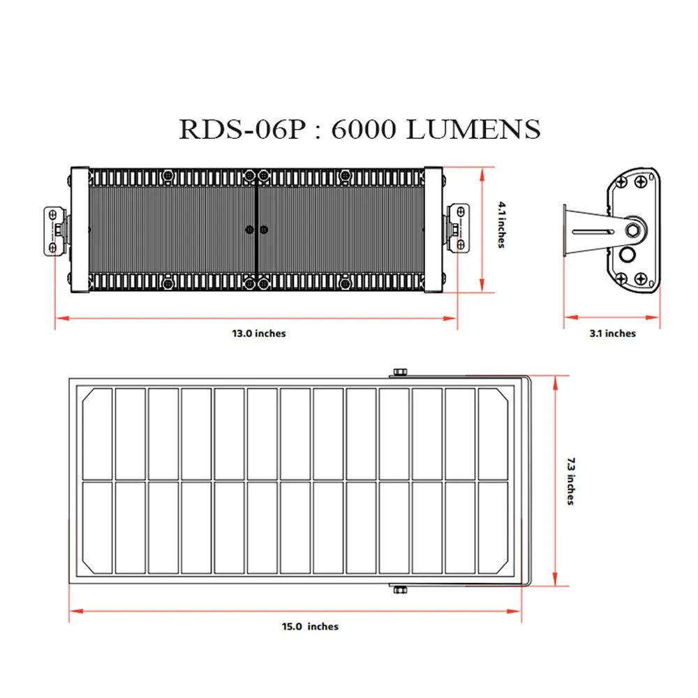 Multi Purpose Solar LED Flood Light V2 in 3000lm or 6000lm