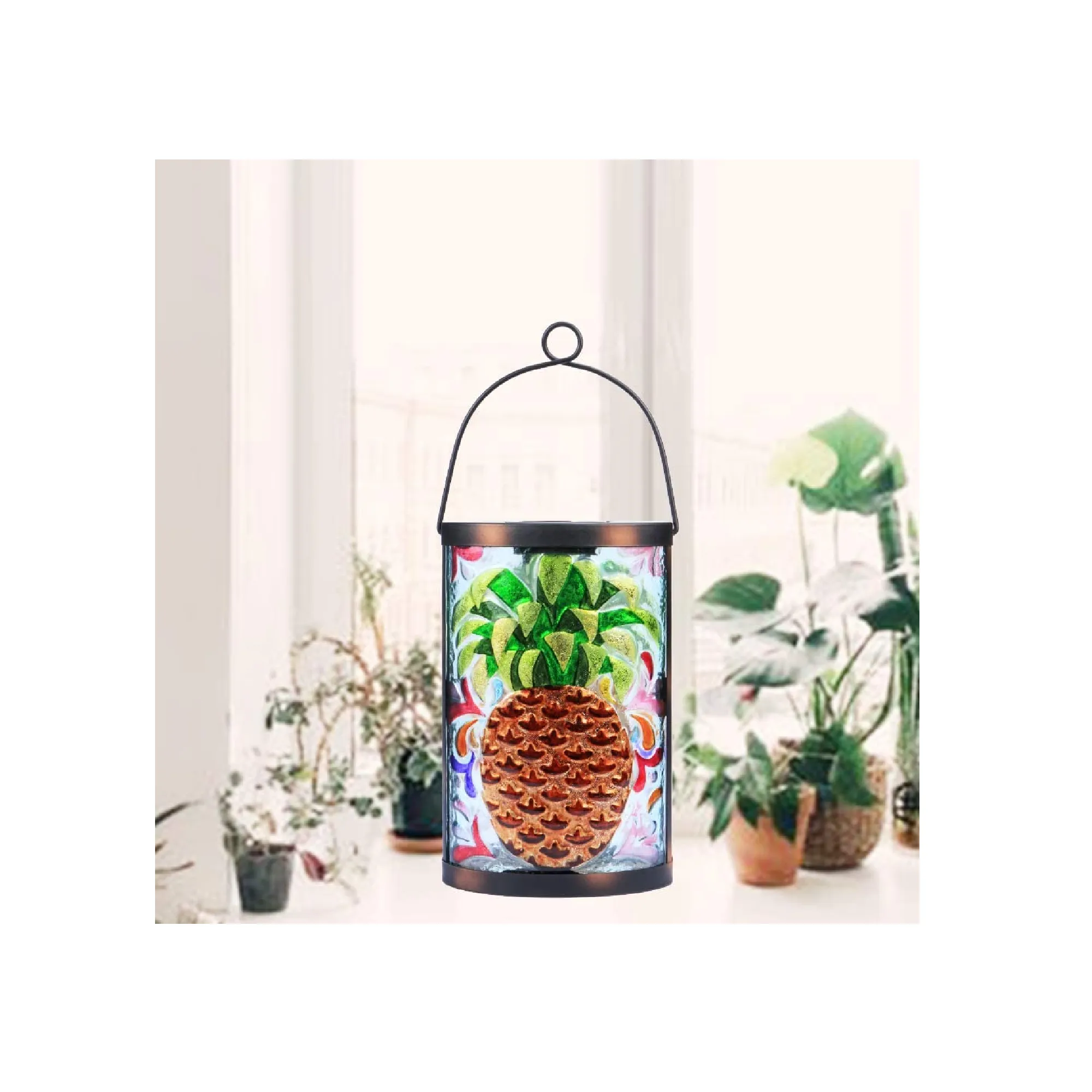 MUMTOP Outdoor Hanging Solar Lantern | Decorative| Waterproof| LED| Pineapple Solar Lights | Outdoor Garden Patio Table Lamp