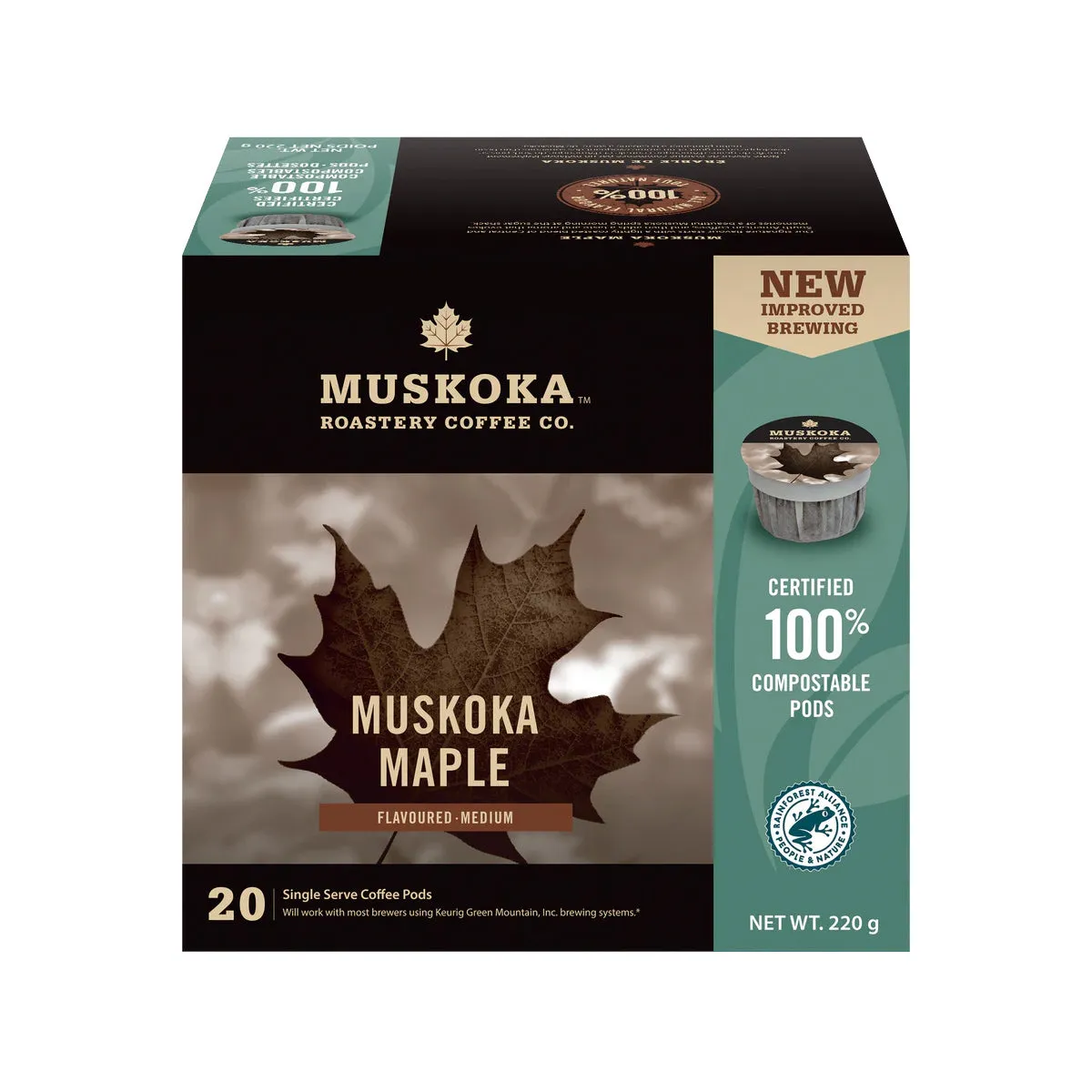 Muskoka Roastery Coffee Co. Muskoka Maple Single Serve Coffee 20 Pack