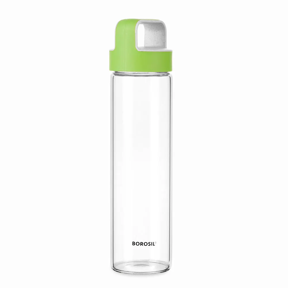 Neo Borosilicate Glass Bottle - Green Lid