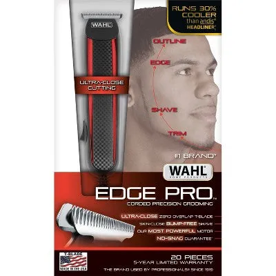 New - Wahl Edge Pro Men's Corded T-Blade Groomer for Bump Free Grooming Trimming & Shaving - 9686-300