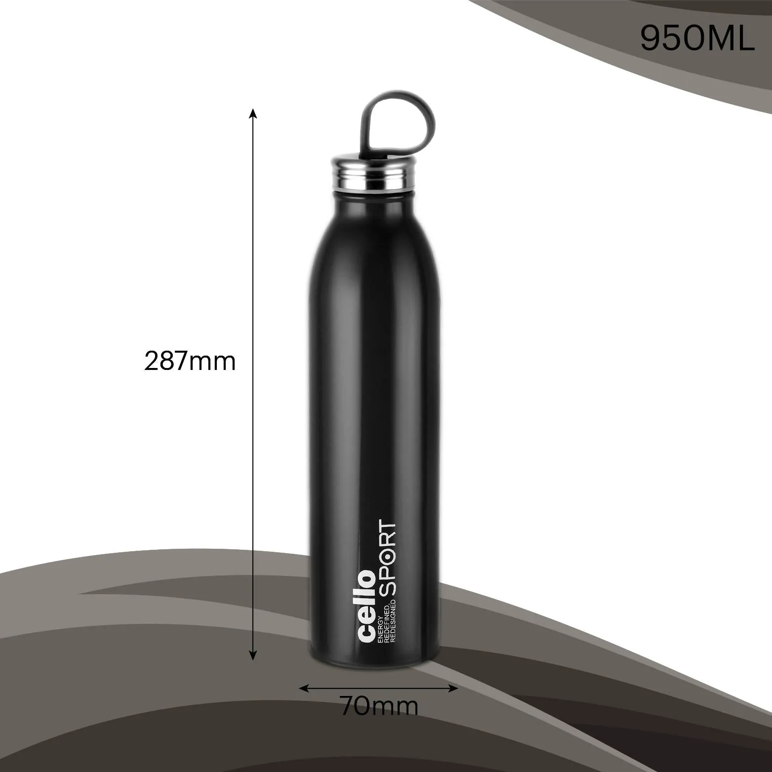 Nios Flask, Vacusteel Water Bottle, 900ml