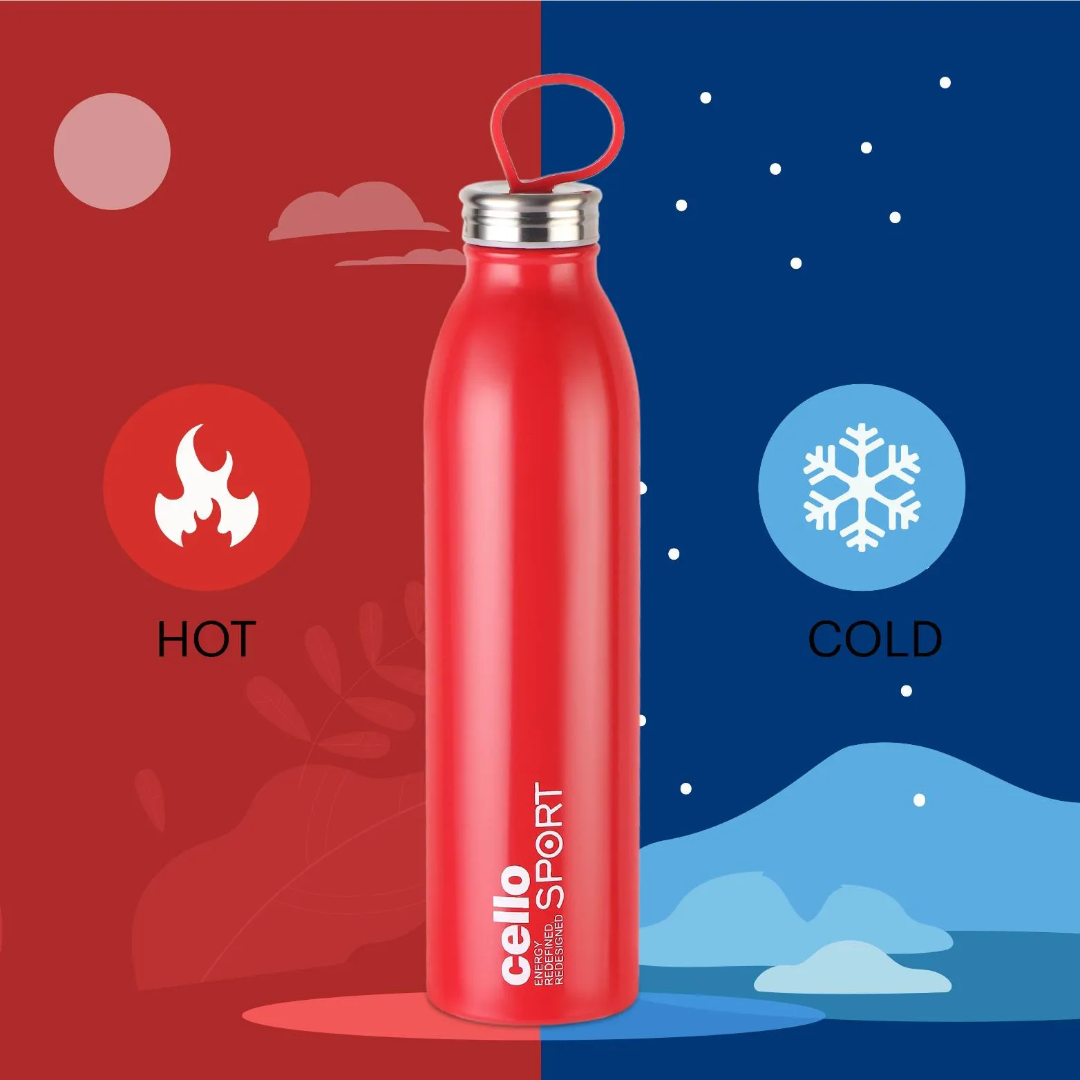 Nios Flask, Vacusteel Water Bottle, 900ml