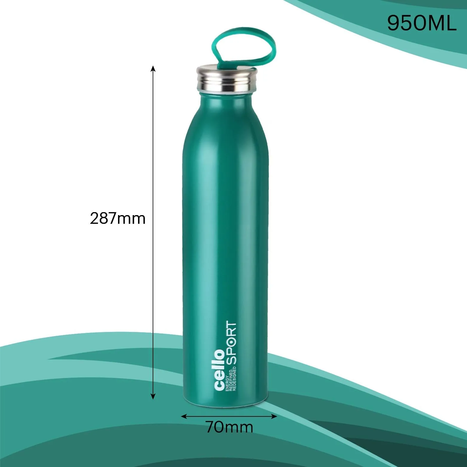 Nios Flask, Vacusteel Water Bottle, 900ml