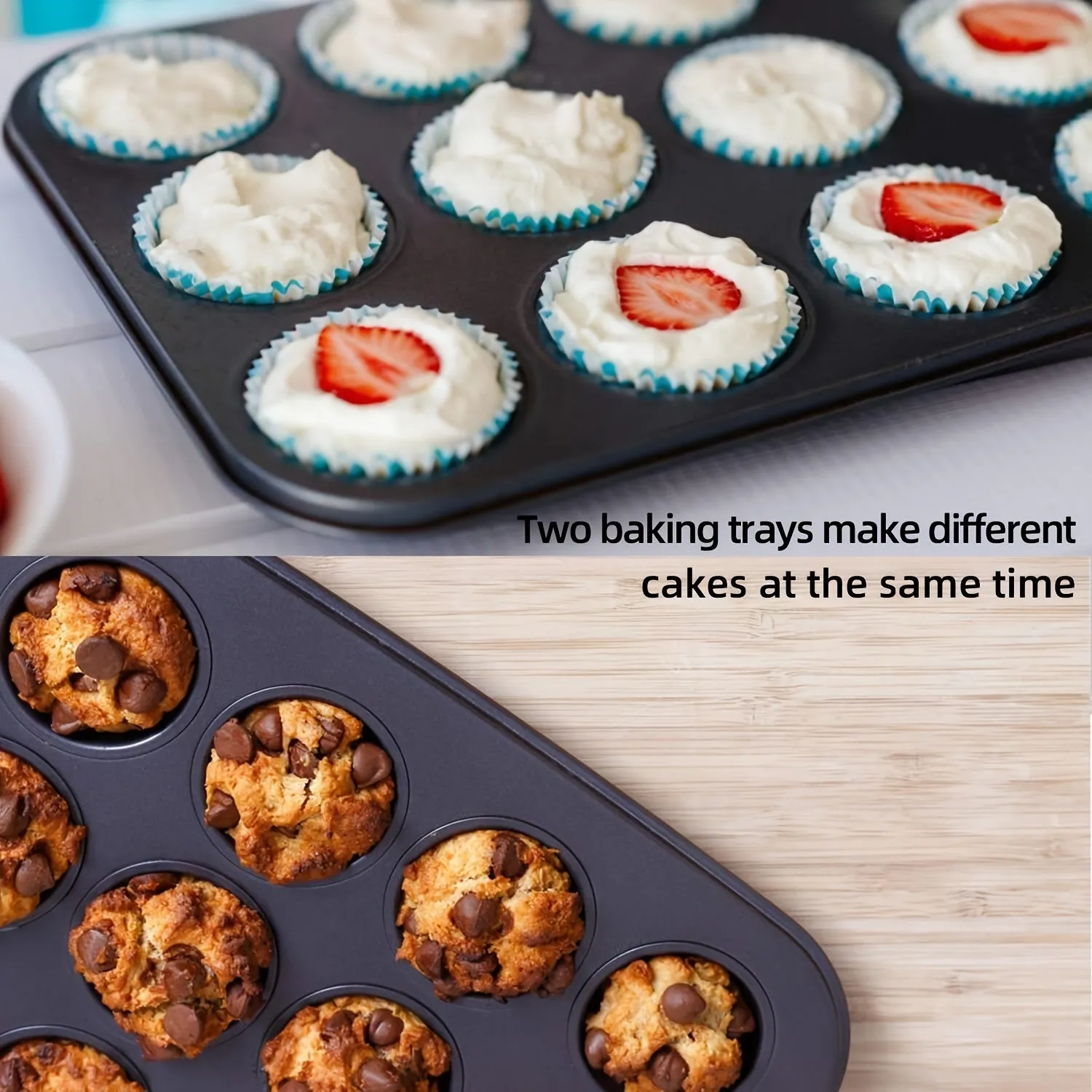 Nonstick 12Cup Muffin Pan Perfect Kitchen Oven Bakeware