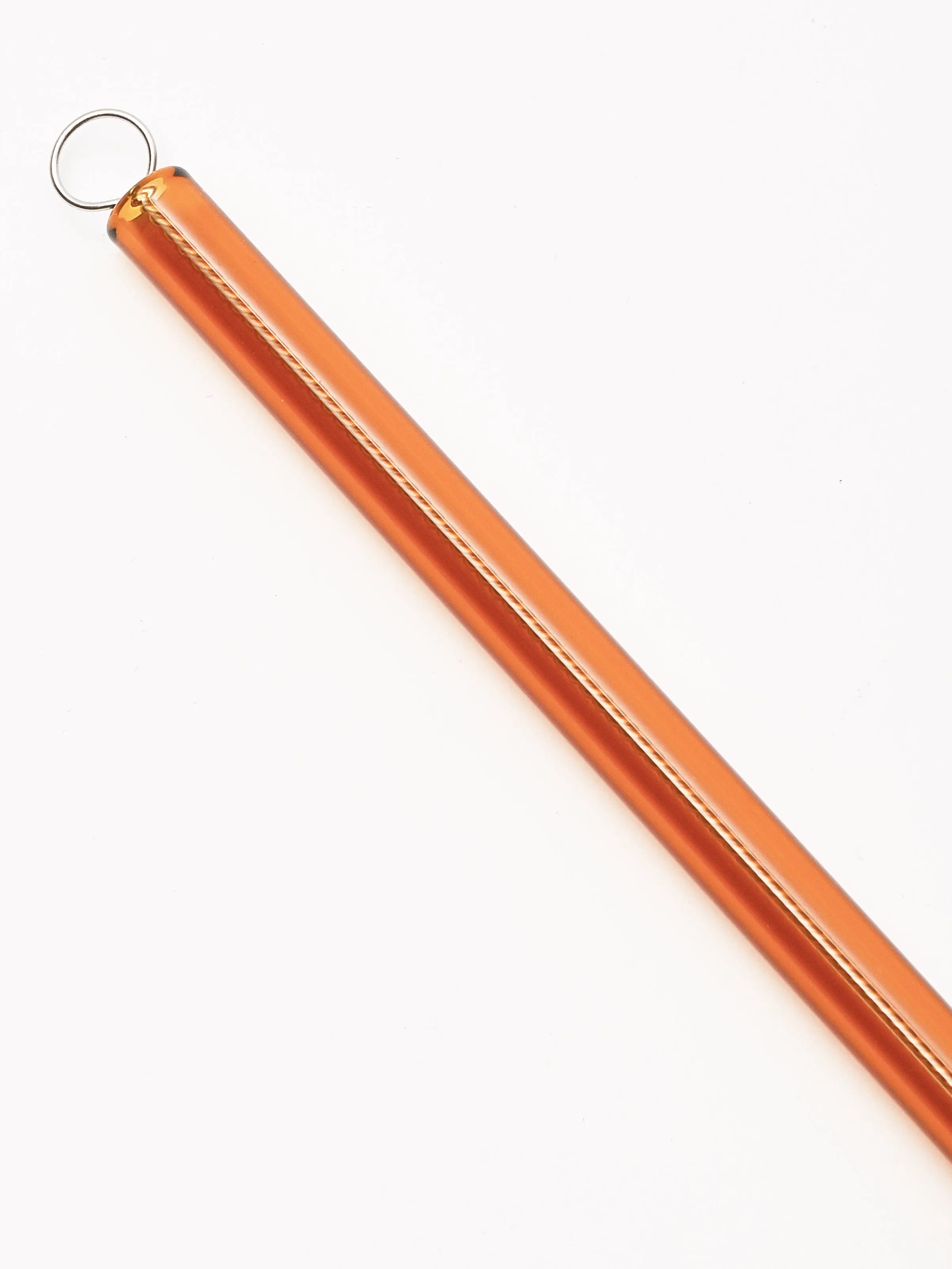 Orange Glass Straw