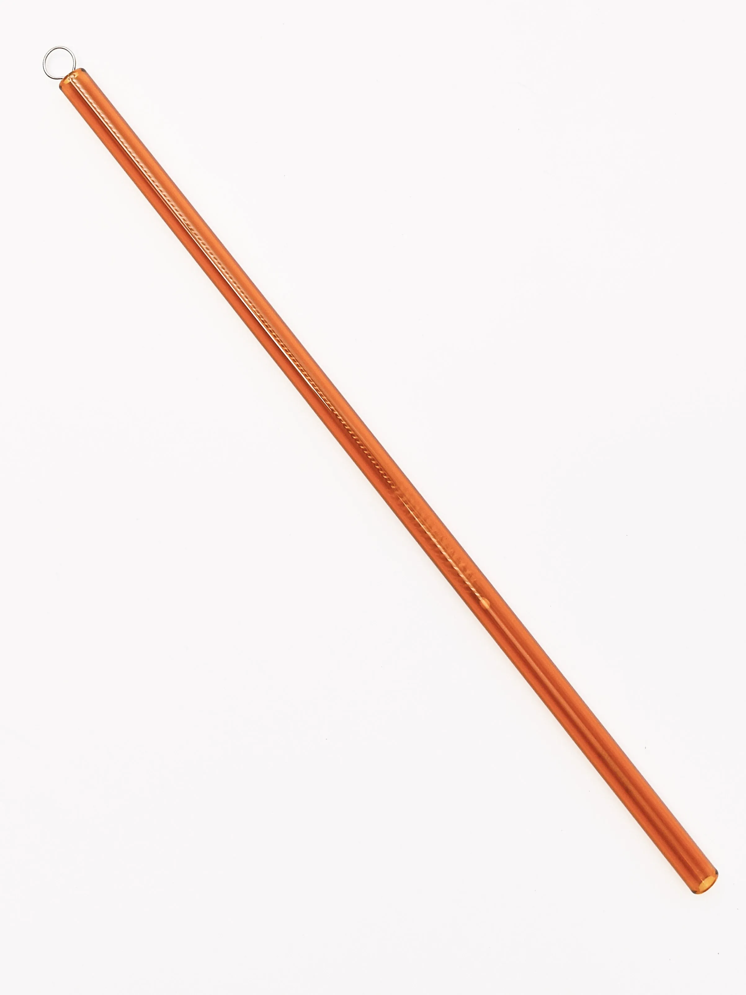 Orange Glass Straw