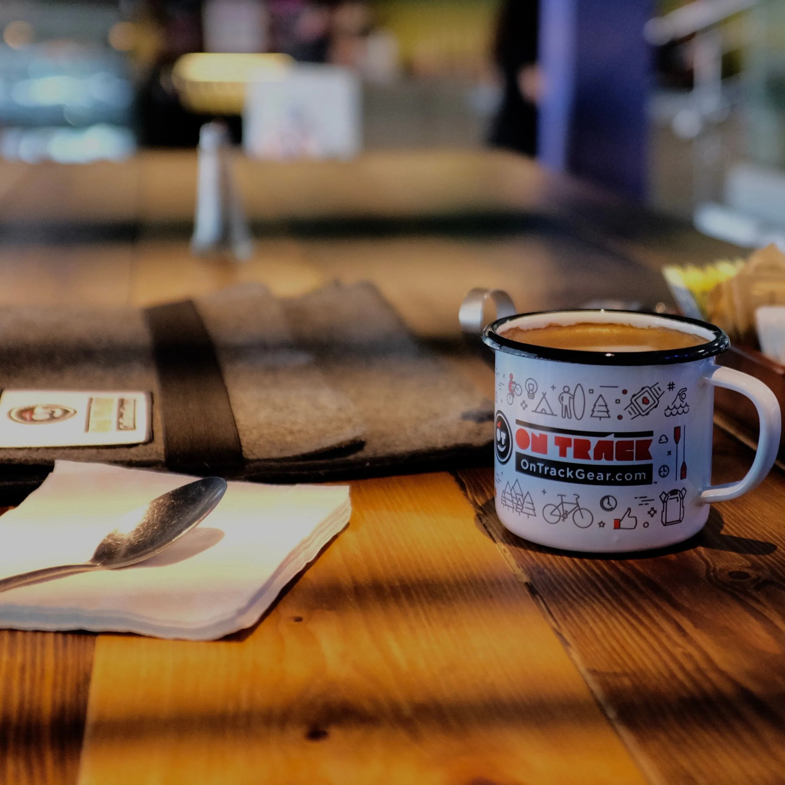 OT Happy Mug Enamelware